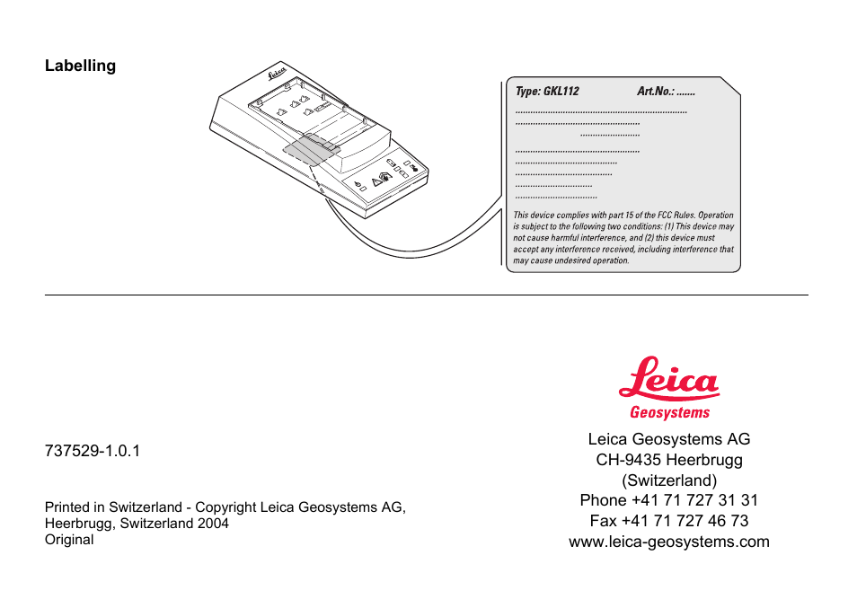 Leica Geosystems GKL112 User Manual | Page 6 / 6