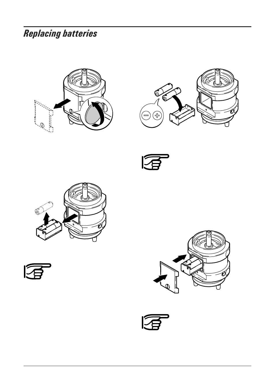 Replacing batteries | Leica Geosystems SNLL121 User Manual | Page 8 / 28