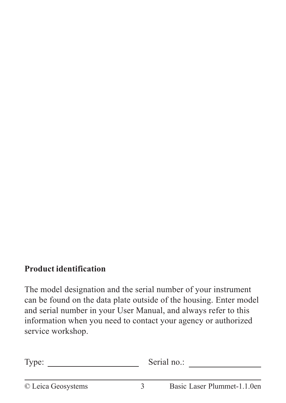 Leica Geosystems Basic Laser Plummet User Manual | Page 3 / 32