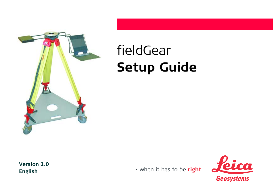 Leica Geosystems FieldGear User Manual | 6 pages