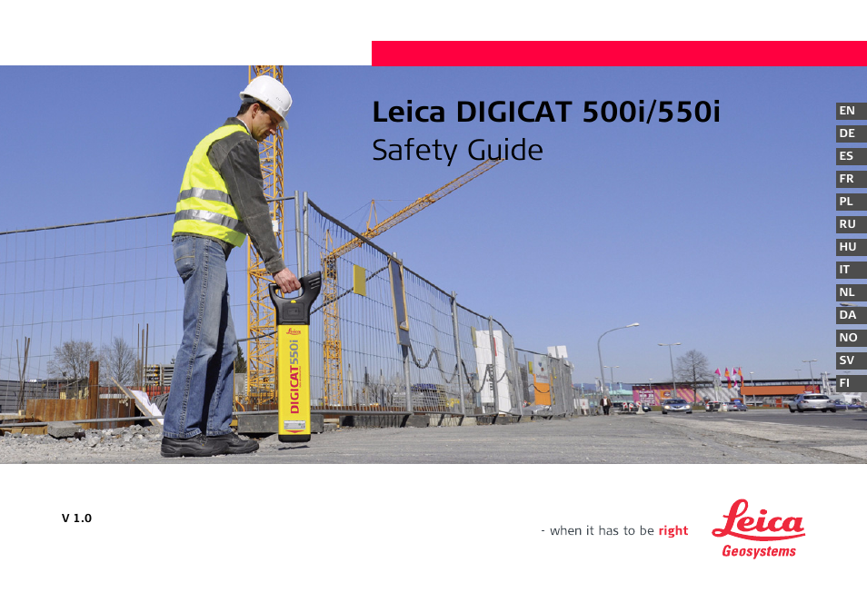 Leica Geosystems DIGICAT 500i/550i Safety Guide User Manual | 186 pages