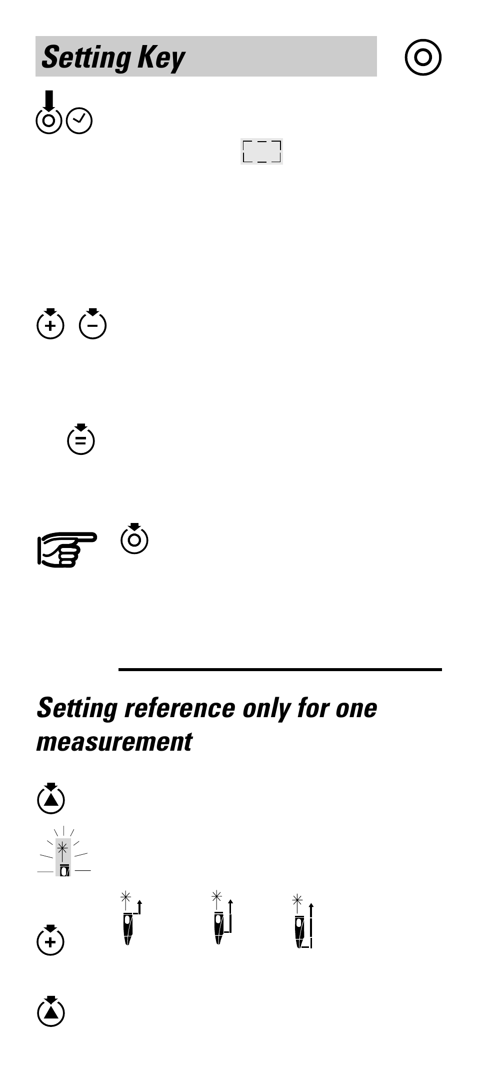 Setting reference only for one measurement, Setting key | Leica Geosystems Leica DISTO Classic3 User Manual | Page 21 / 64