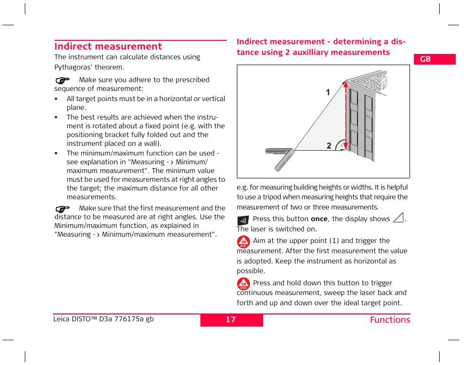 Leica Geosystems Leica DISTO D3a - User Manual User Manual | Page 18 / 24