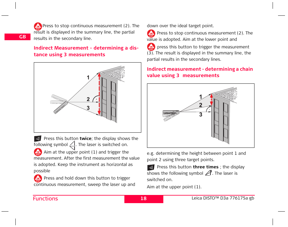 Leica Geosystems Leica DISTO D3a - User Manual User Manual | Page 19 / 24