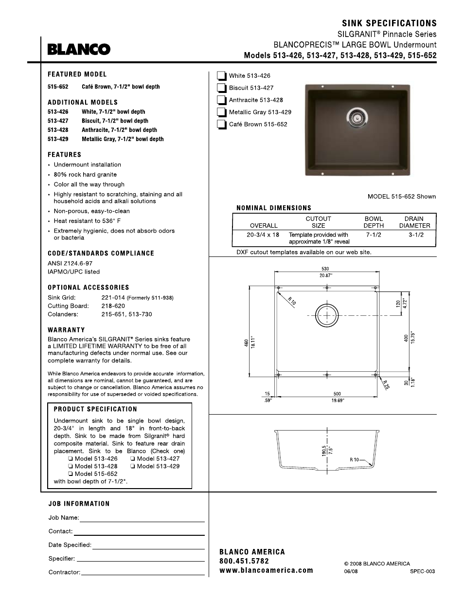 Blanco 513-426 User Manual | 1 page