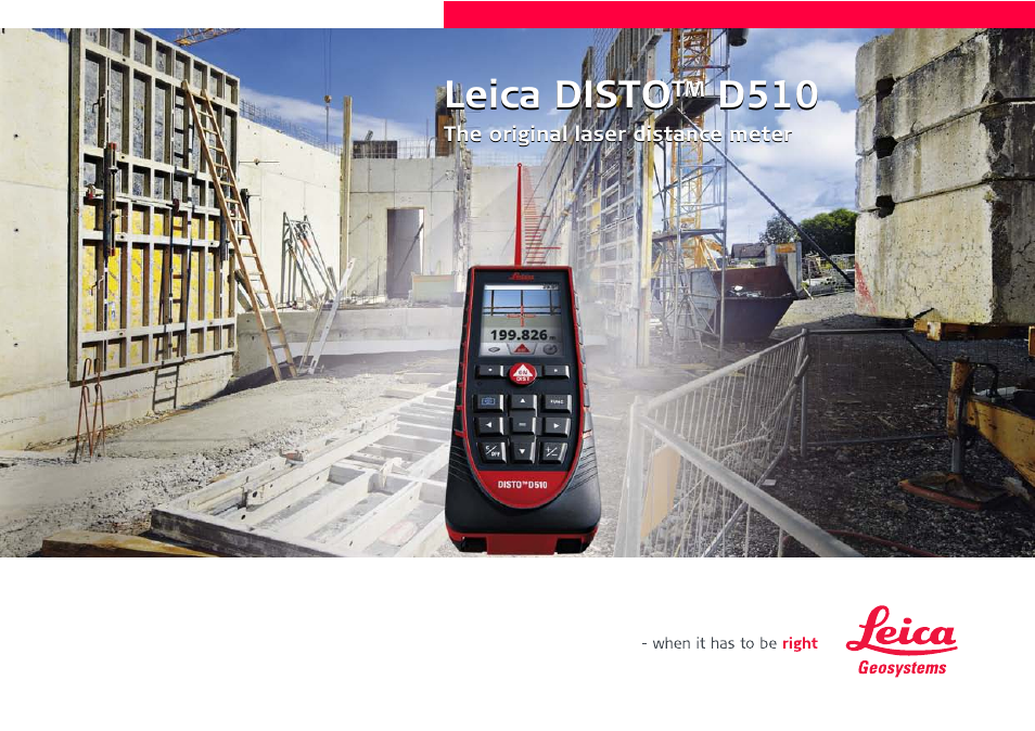 Leica Geosystems Leica DISTO D510 - Manual User Manual | 31 pages
