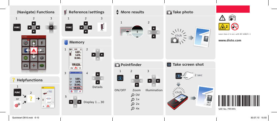 Leica Geosystems Leica DISTO D810 touch - Quickstart User Manual | Page 2 / 2