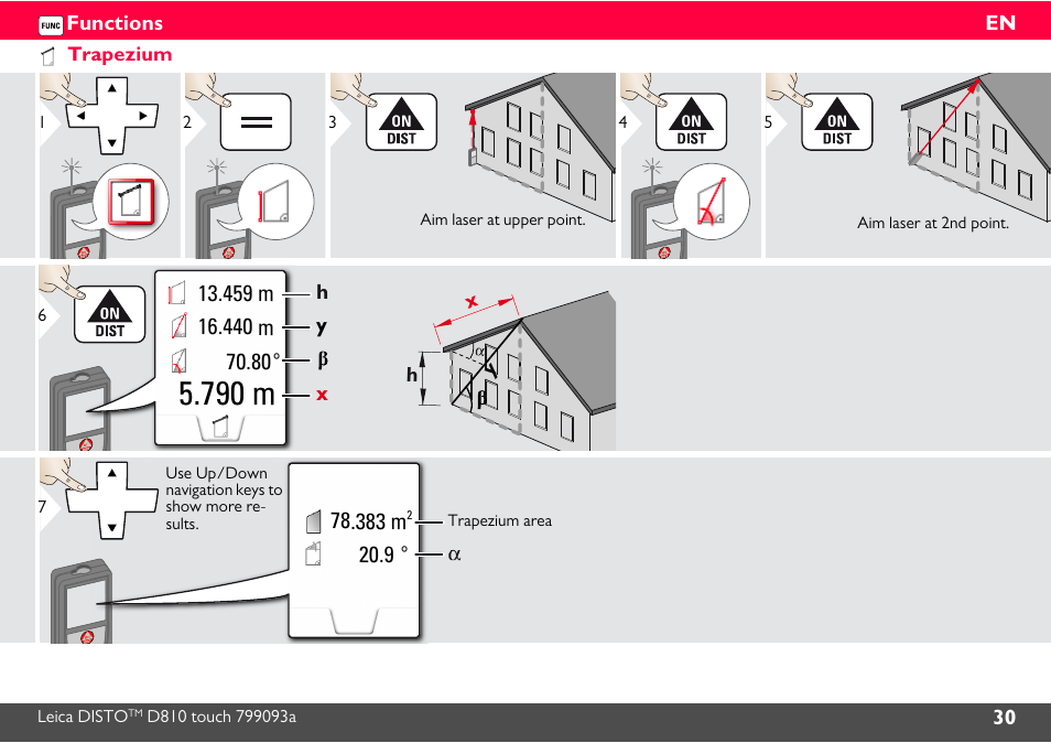 Trapezium, 790 m | Leica Geosystems Leica DISTO D810 touch - Manual User Manual | Page 31 / 44