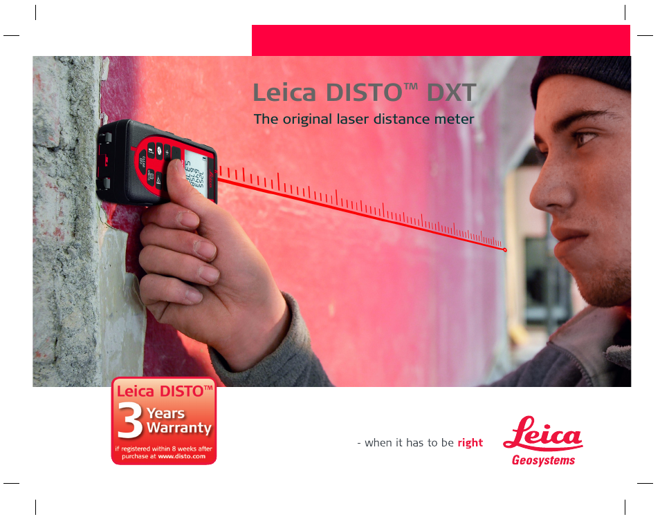 Leica Geosystems Leica DISTO DXT User Manual | 16 pages