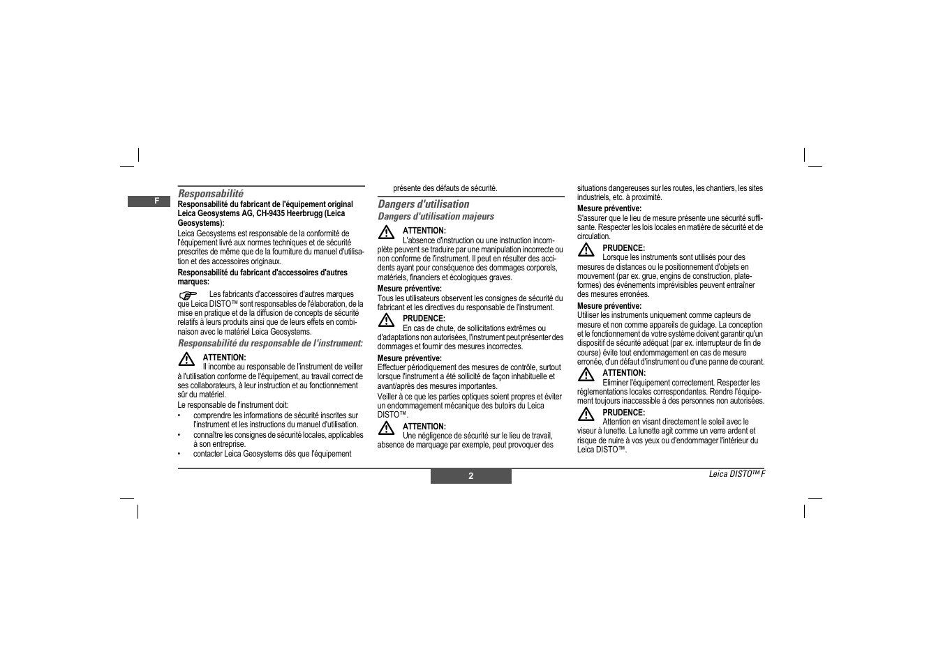 Leica Geosystems Leica DISTO - Safety Instructions User Manual | Page 15 / 119