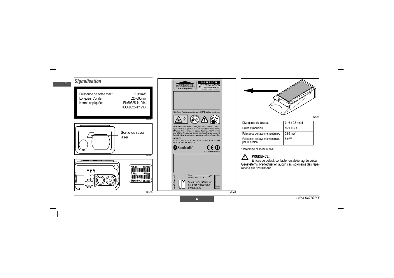 Signalisation | Leica Geosystems Leica DISTO - Safety Instructions User Manual | Page 17 / 119