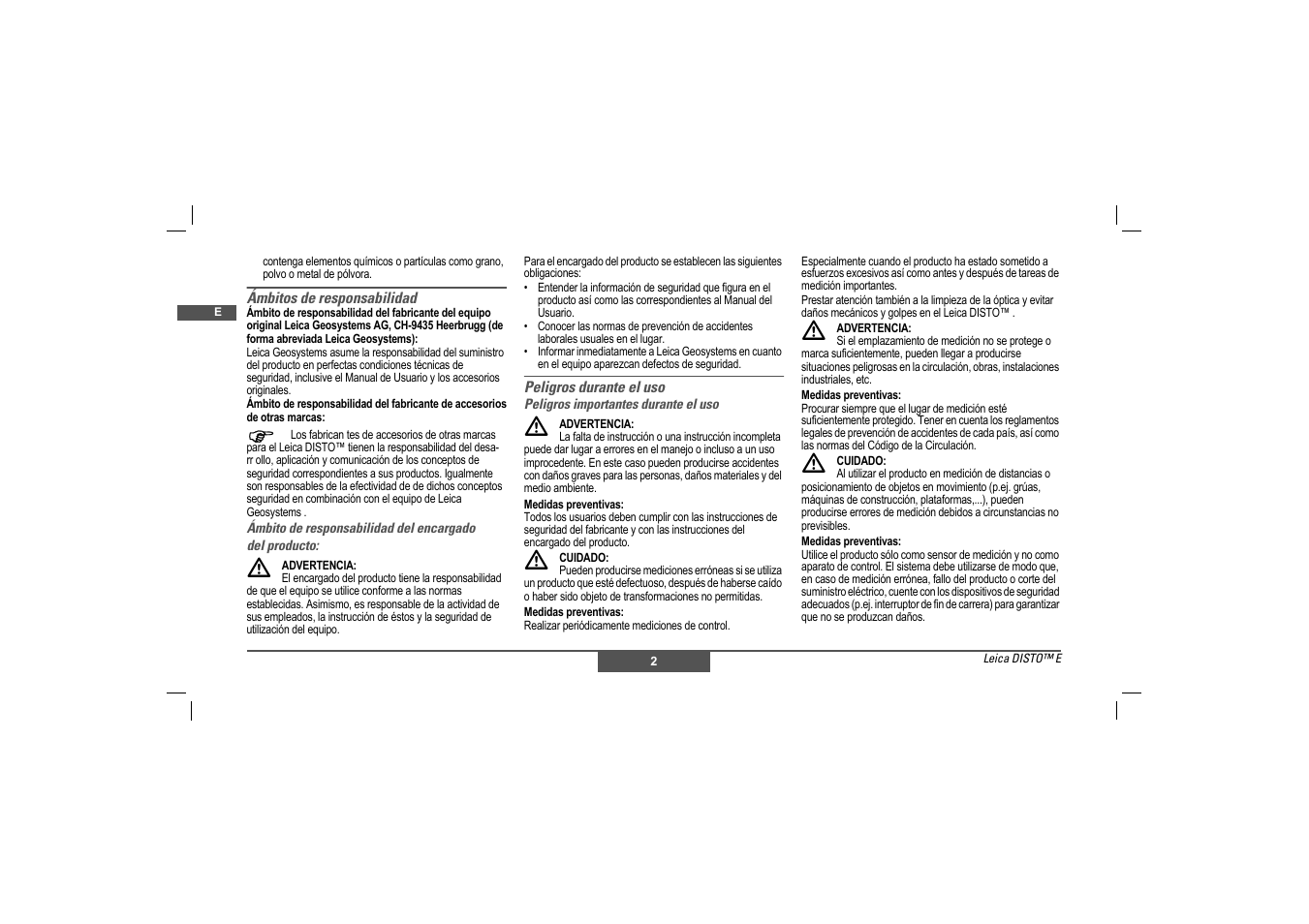 Leica Geosystems Leica DISTO - Safety Instructions User Manual | Page 23 / 119