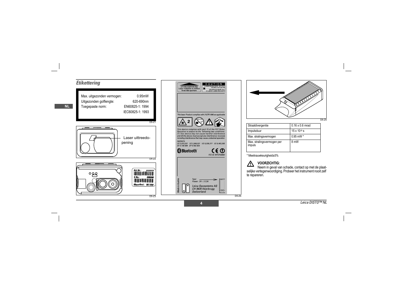 Etikettering | Leica Geosystems Leica DISTO - Safety Instructions User Manual | Page 35 / 119