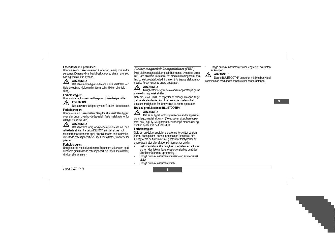 Leica Geosystems Leica DISTO - Safety Instructions User Manual | Page 46 / 119