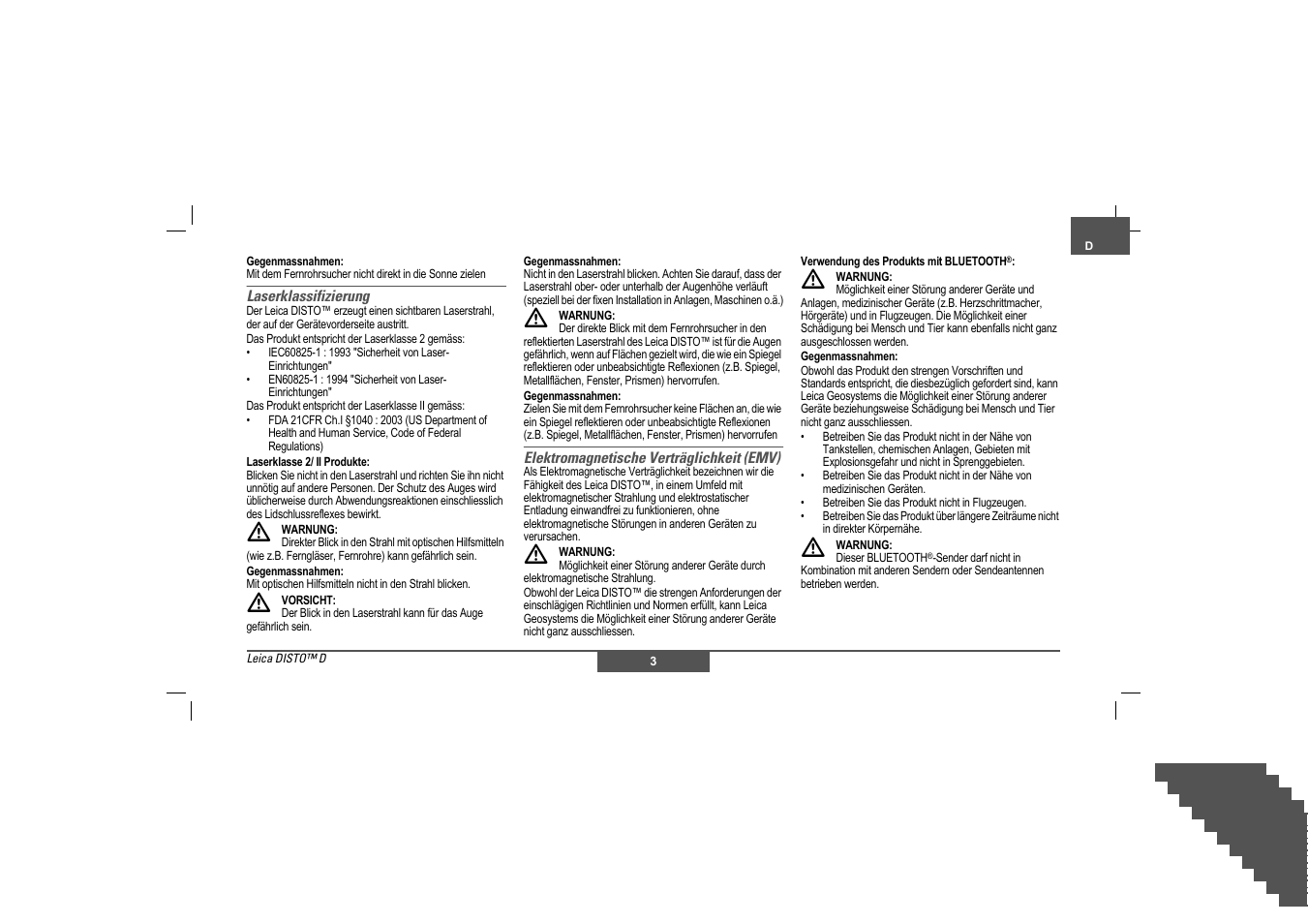 Leica Geosystems Leica DISTO - Safety Instructions User Manual | Page 6 / 119