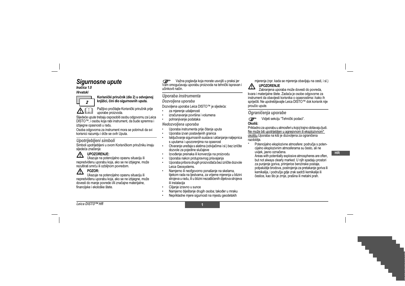 Sigurnosne upute | Leica Geosystems Leica DISTO - Safety Instructions User Manual | Page 72 / 119