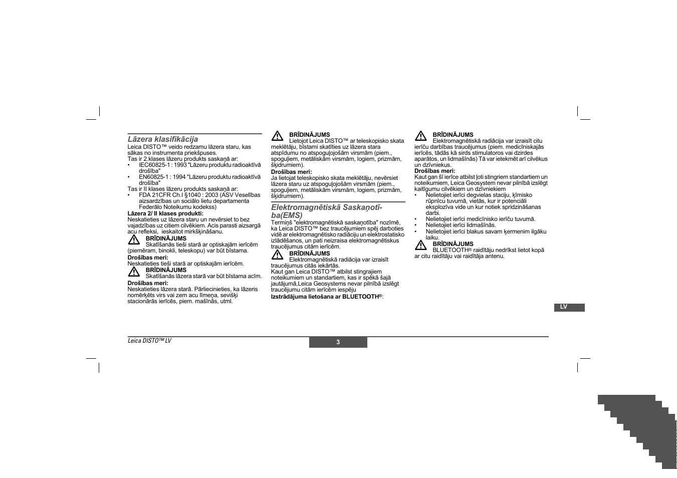 Leica Geosystems Leica DISTO - Safety Instructions User Manual | Page 98 / 119