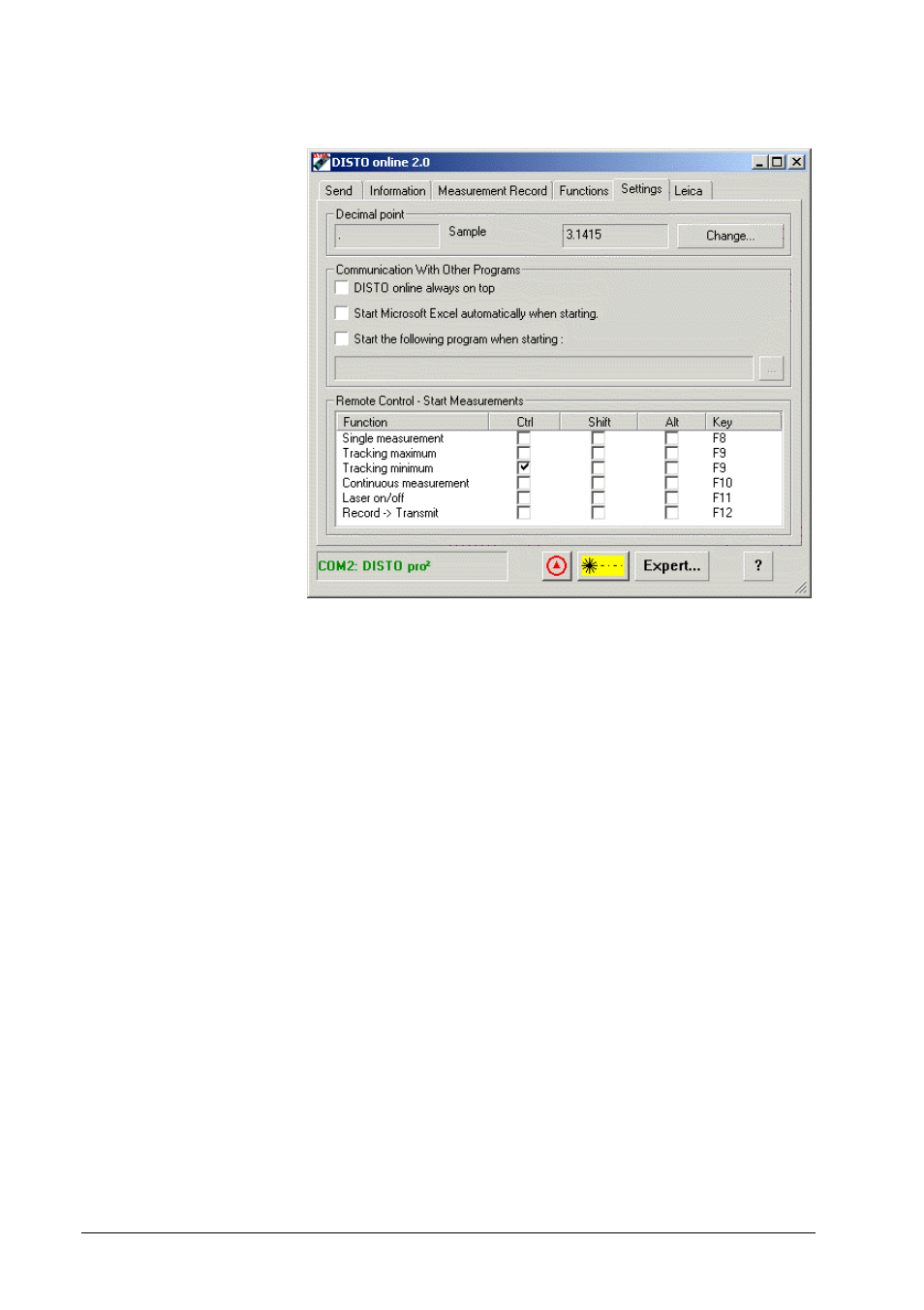The page "settings | Leica Geosystems Leica DISTO - online program manual User Manual | Page 10 / 37