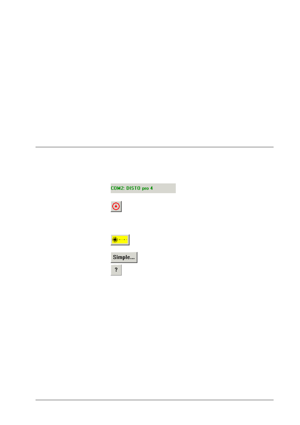 The footing line of disto online, Reference: the pages and dialogs of disto online | Leica Geosystems Leica DISTO - online program manual User Manual | Page 17 / 37