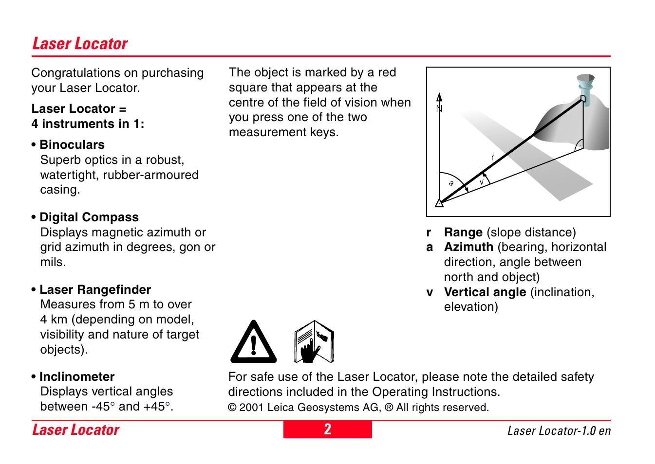 Laser locator | Leica Geosystems Laser Locator User Manual | Page 2 / 46