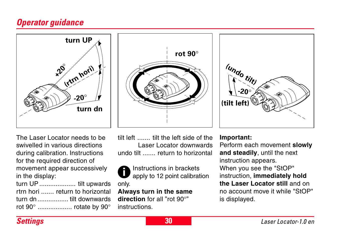 Operator guidance | Leica Geosystems Laser Locator User Manual | Page 30 / 46