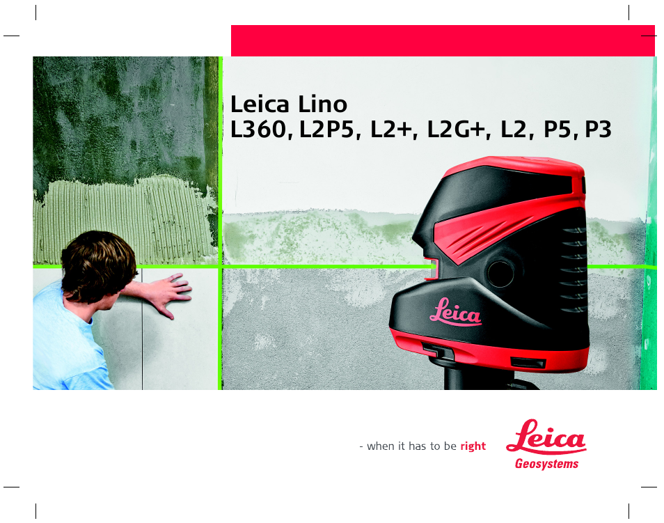 Leica Geosystems Leica Line and Dot Lasers User Manual | 21 pages
