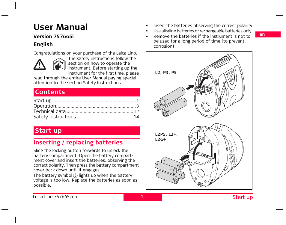 Leica Geosystems Leica Line and Dot Lasers User Manual | Page 2 / 21