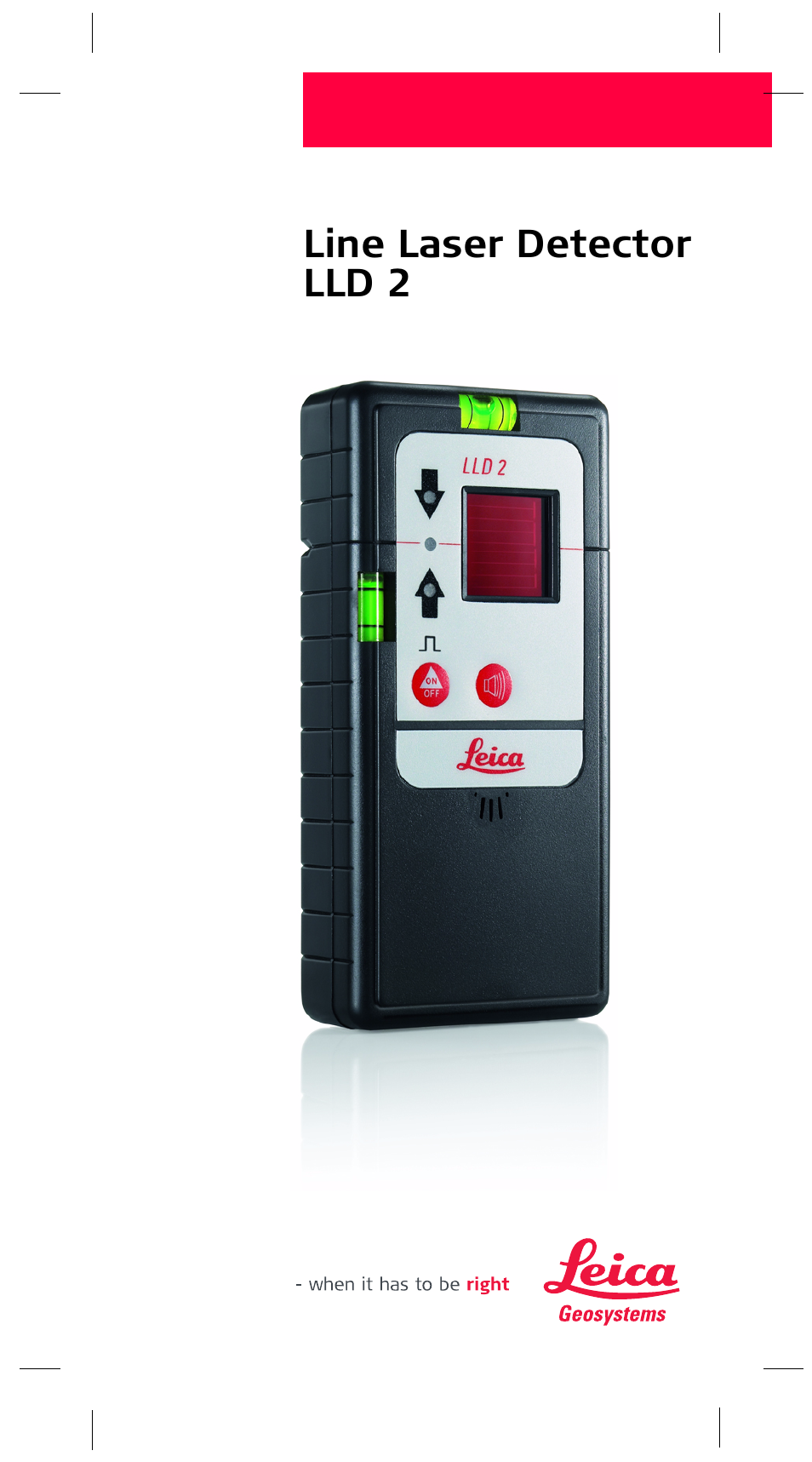 Leica Geosystems Line Laser Detector LLD 2 User Manual | 6 pages