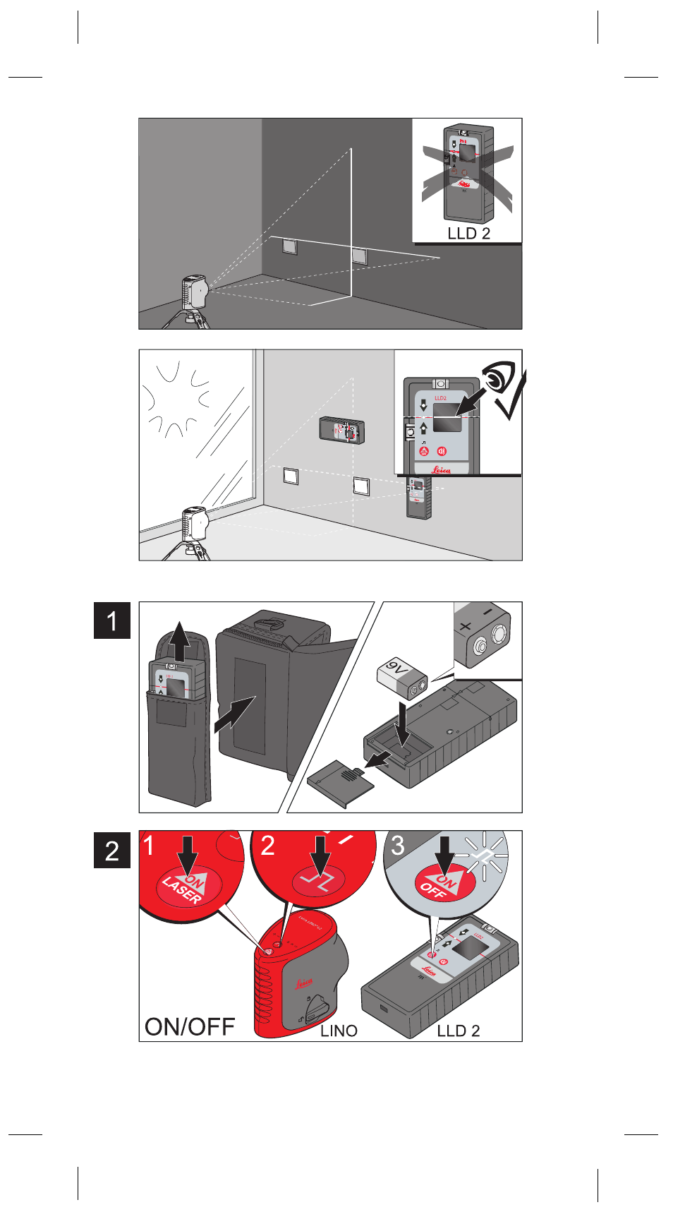 Leica Geosystems Line Laser Detector LLD 2 User Manual | Page 2 / 6