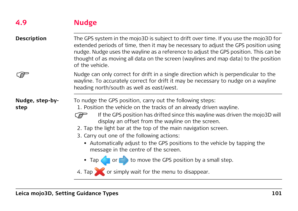 9 nudge, Nudge | Leica Geosystems Leica mojo3D - User Manual User Manual | Page 101 / 378