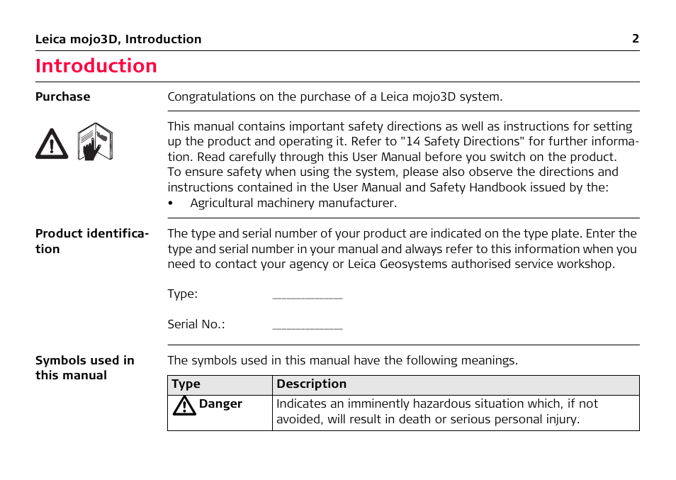 Introduction | Leica Geosystems Leica mojo3D - User Manual User Manual | Page 2 / 378