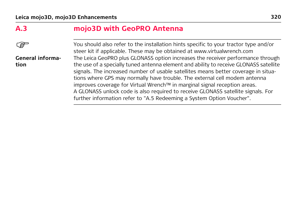 A.3 mojo3d with geopro antenna, Mojo3d with geopro antenna | Leica Geosystems Leica mojo3D - User Manual User Manual | Page 320 / 378