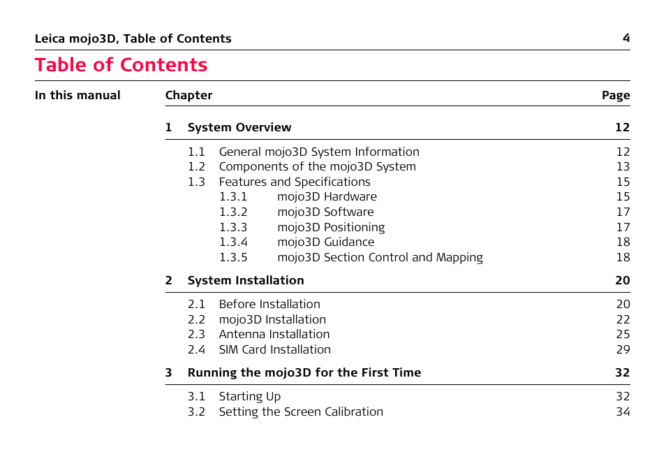 Leica Geosystems Leica mojo3D - User Manual User Manual | Page 4 / 378