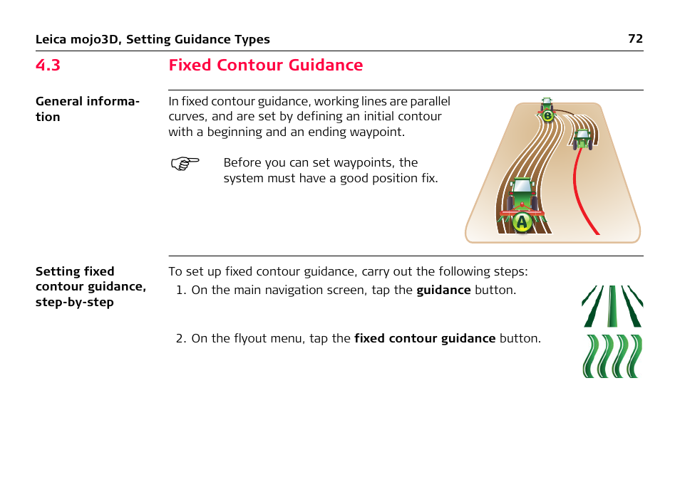 3 fixed contour guidance, Fixed contour guidance | Leica Geosystems Leica mojo3D - User Manual User Manual | Page 72 / 378