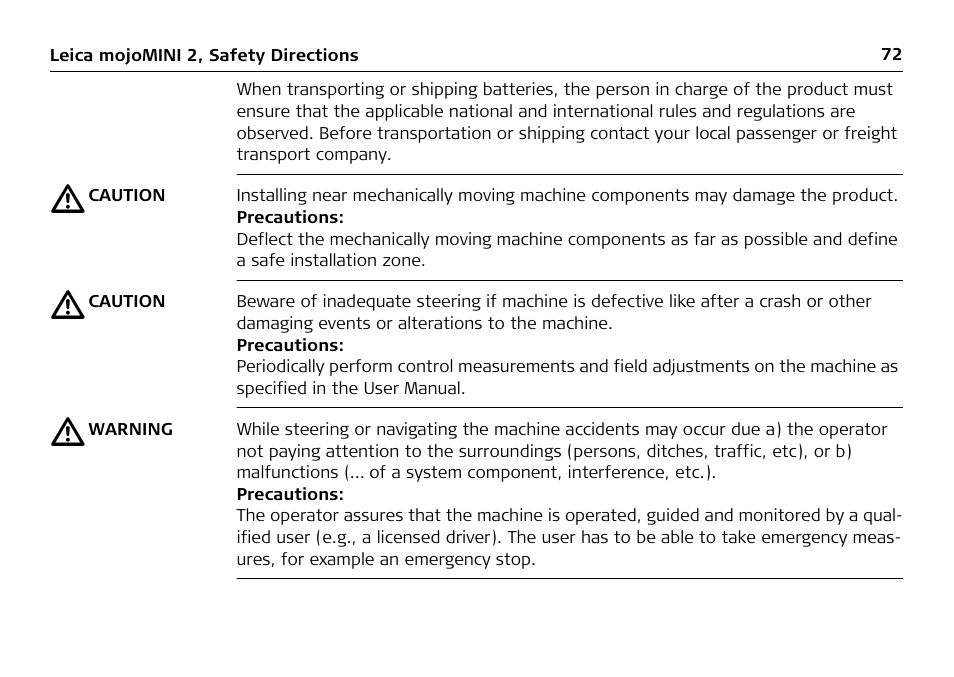 Leica Geosystems Leica mojoMINI 2 - User Manual User Manual | Page 72 / 94