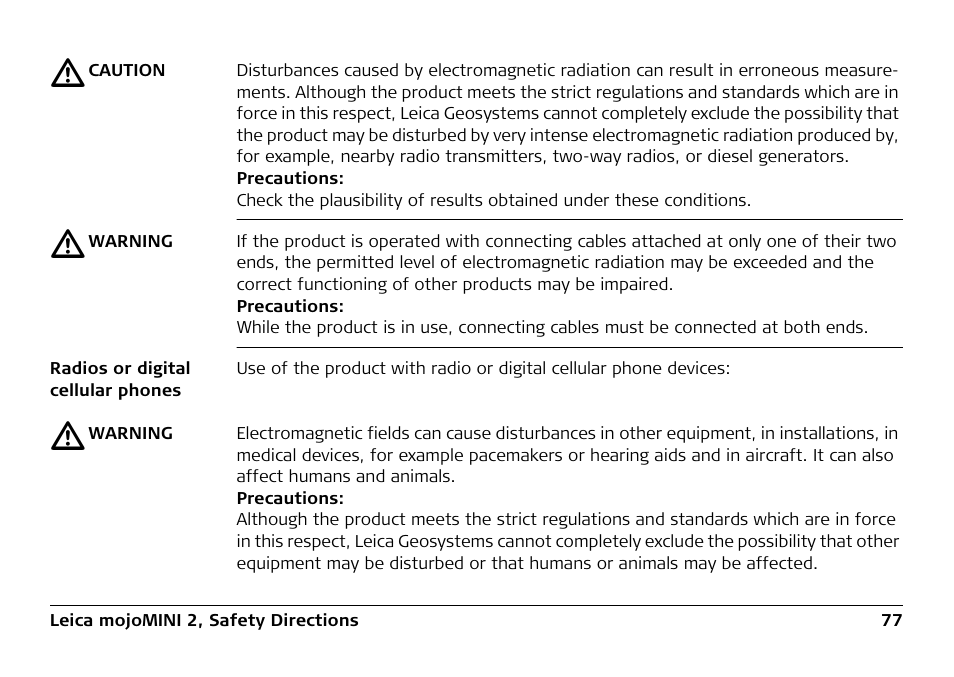 Leica Geosystems Leica mojoMINI 2 - User Manual User Manual | Page 77 / 94