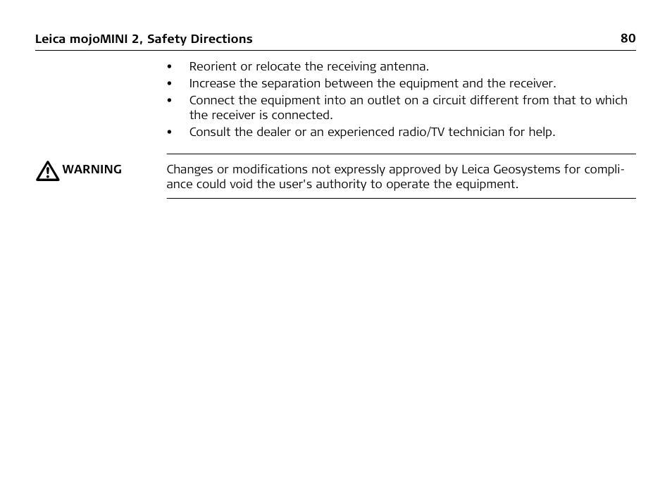 Leica Geosystems Leica mojoMINI 2 - User Manual User Manual | Page 80 / 94