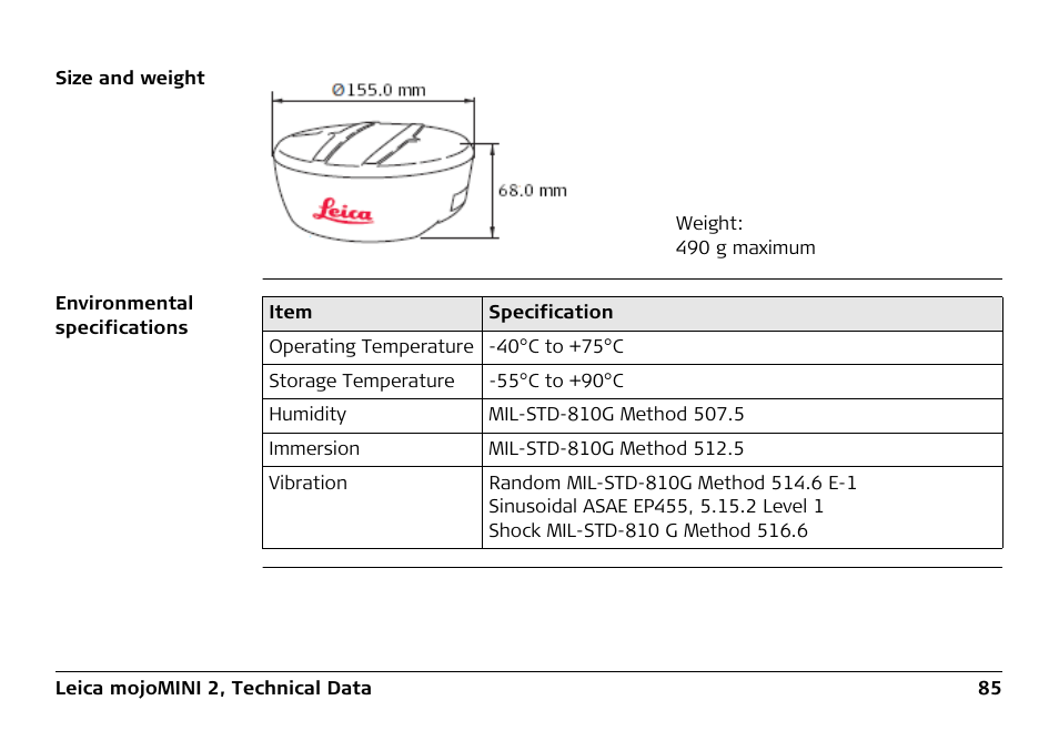 Leica Geosystems Leica mojoMINI 2 - User Manual User Manual | Page 85 / 94