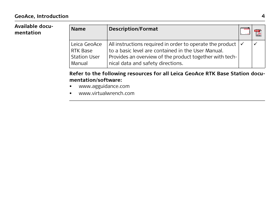 Leica Geosystems Leica GeoAce User Manual | Page 4 / 114