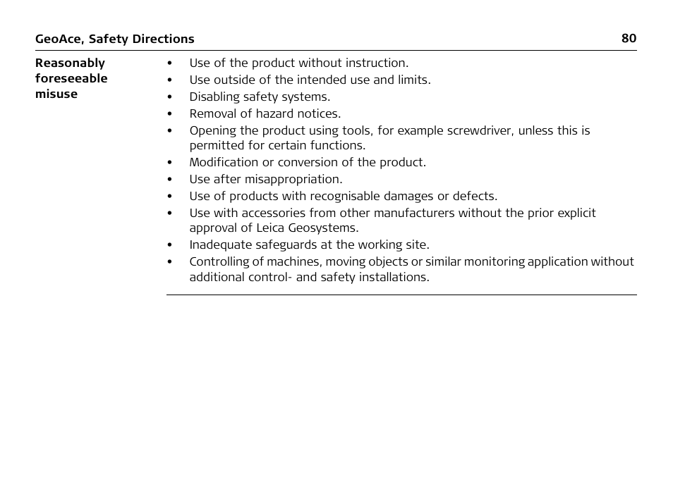 Leica Geosystems Leica GeoAce User Manual | Page 80 / 114