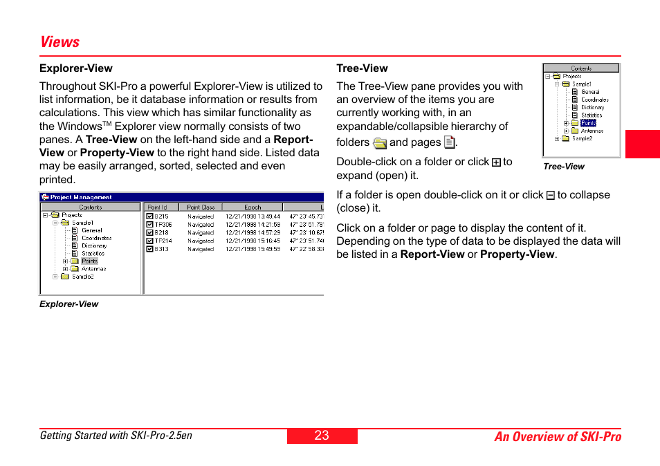 Views | Leica Geosystems SKI-Pro User Manual | Page 23 / 76