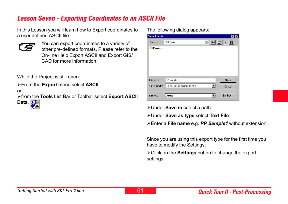 Leica Geosystems SKI-Pro User Manual | Page 61 / 76
