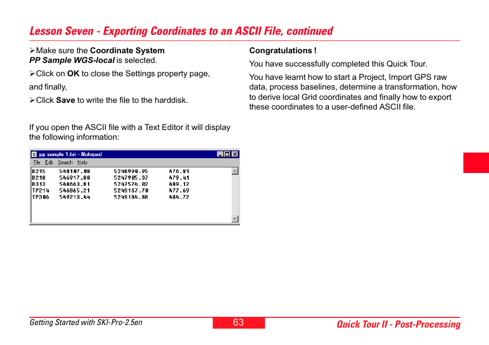 Leica Geosystems SKI-Pro User Manual | Page 63 / 76
