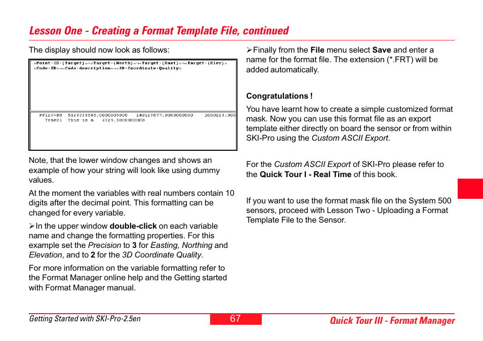 Leica Geosystems SKI-Pro User Manual | Page 67 / 76