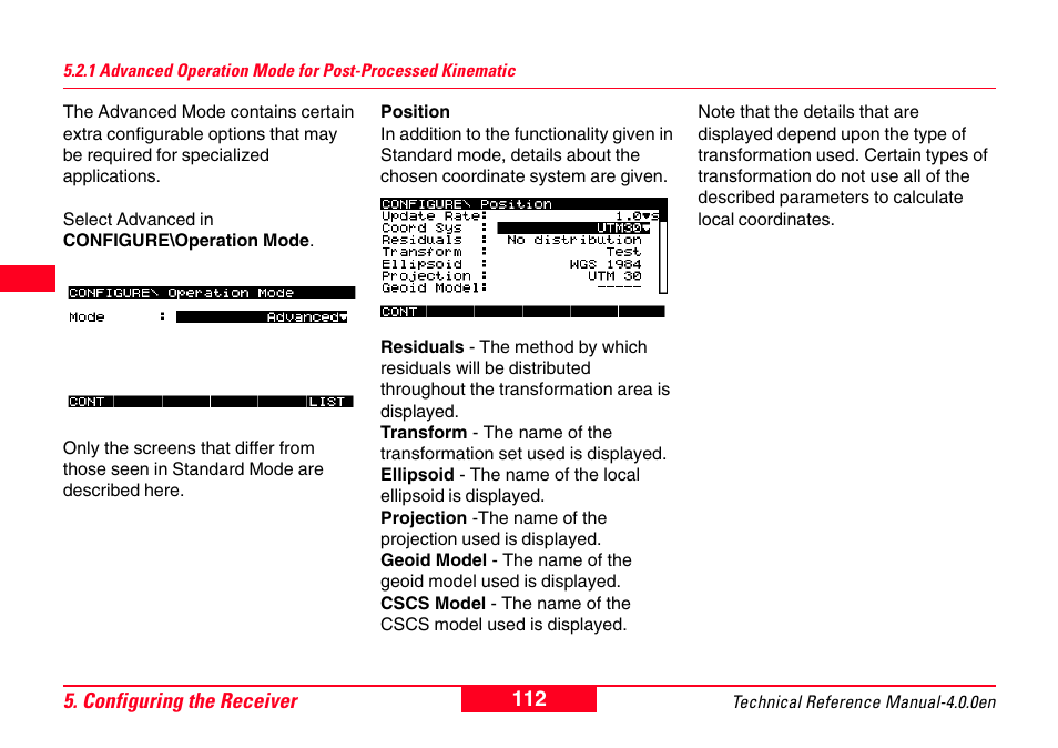 1 advanced operation mode for post-processed, Kinematic | Leica Geosystems GPS System 500 - Technical Reference Manual User Manual | Page 112 / 391
