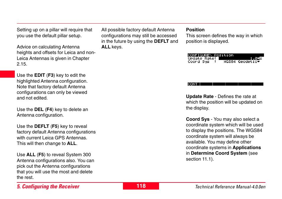 Leica Geosystems GPS System 500 - Technical Reference Manual User Manual | Page 118 / 391