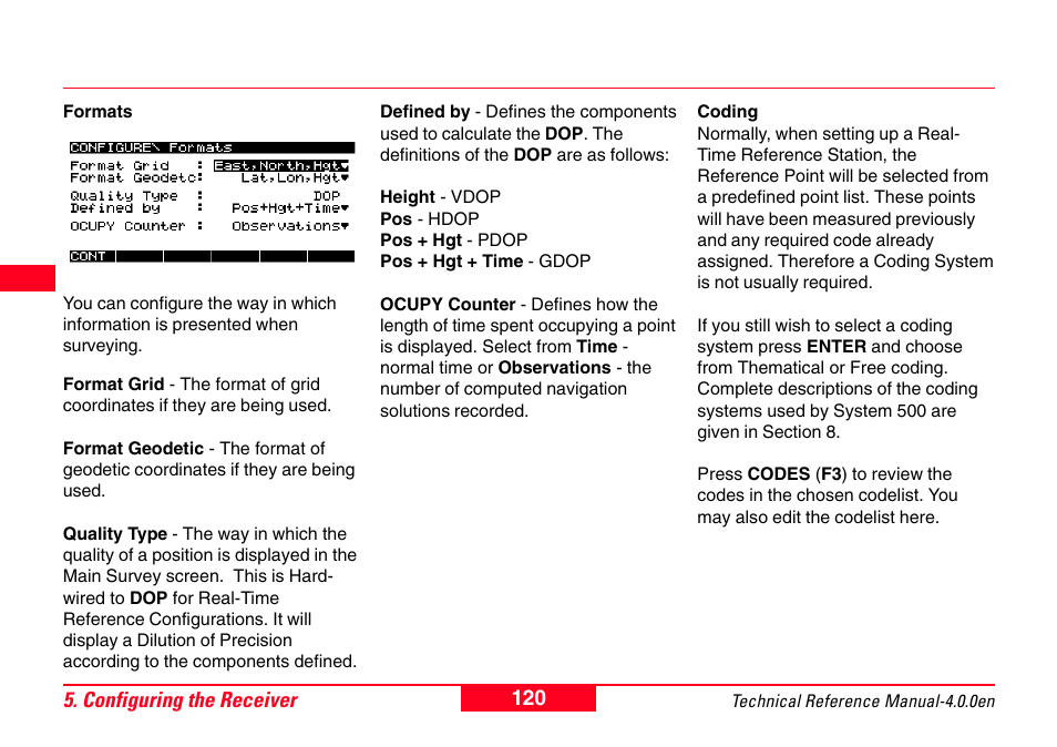 Leica Geosystems GPS System 500 - Technical Reference Manual User Manual | Page 120 / 391