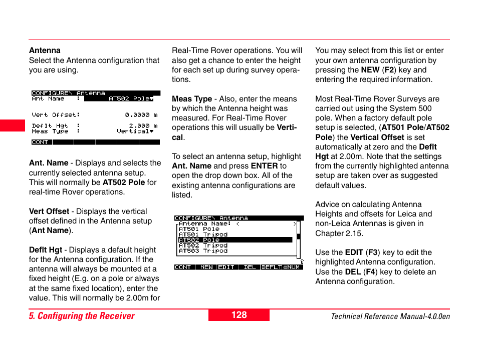Leica Geosystems GPS System 500 - Technical Reference Manual User Manual | Page 128 / 391