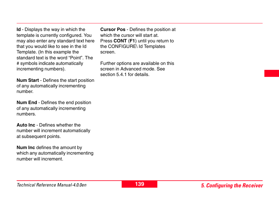 Leica Geosystems GPS System 500 - Technical Reference Manual User Manual | Page 139 / 391