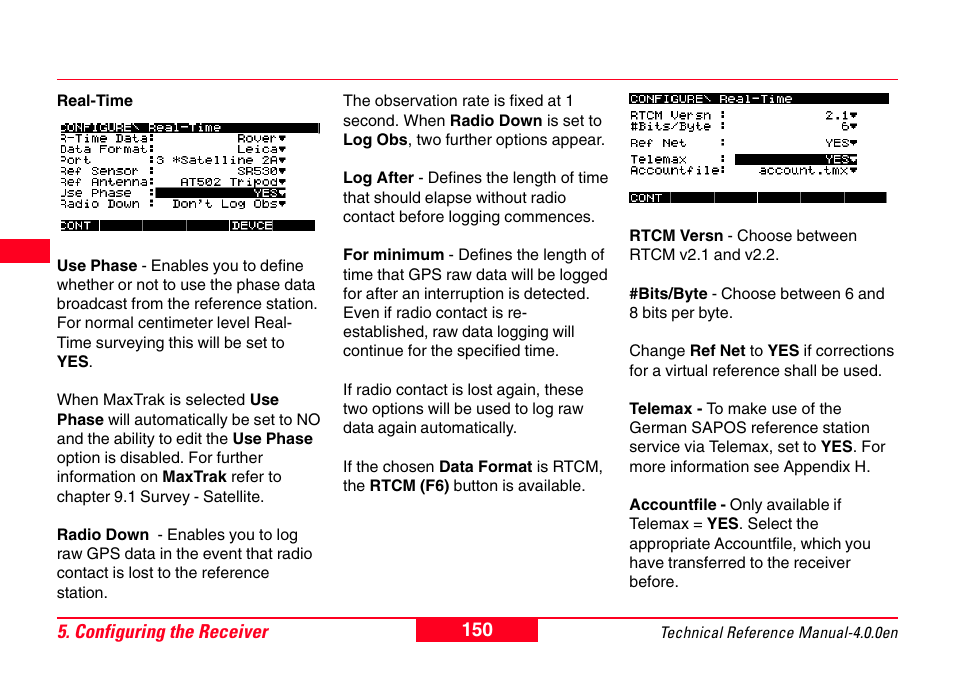 Leica Geosystems GPS System 500 - Technical Reference Manual User Manual | Page 150 / 391